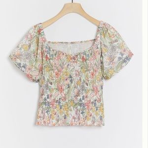 Anthropologie Aurelia Smocked Top